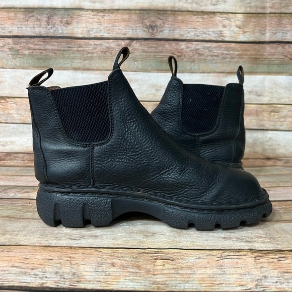 Double H Black Leather Ankle Boots - Picture 2 of 8